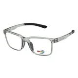 Armazón de anteojos MDQ modelo T43, con marco rectangular de acetato en color verde traslúcido y patillas con terminales en color negro.