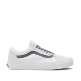 Championes Vans Old Skool unisex, color blanco con la sidestripe gris.