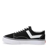 Championes urbanos Pony modelo Old School Canvas, color negro con detalles en blanco, confeccionados en lona, con logo característico en los laterales y suela de goma.