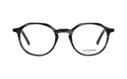 Armazón para lentes recetados Azzaro, modelo 31169 col 3, de acetato color gris jaspeado, con forma redonda y patillas finas.