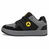 Zapatillas Airwalk modelo Brook Grey, color negro y gris con detalles en amarillo.