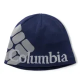 Gorro de lana tejido en color azul marino con el logo de la marca Columbia estampado en gris en el frente. Cuenta con tecnología termorreflectante interna para mayor retención de calor.