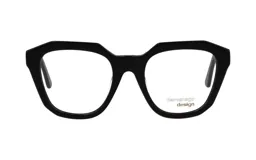 Armazón para lentes Demenego 121/51 col BLK de acetato color negro con forma geométrica.