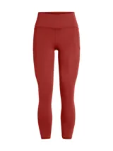 Calzas Under Armour Meridian Ankle Leg de tiro alto, color rojo, ajustadas y con diseño de rendimiento deportivo.