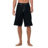 Short de baño Billabong modelo Spec Pulse Og, color negro con costuras visibles en color blanco y cordón de ajuste en la cintura.