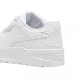 Championes urbanos Puma Karmen II, color blanco con logo Puma en plateado.