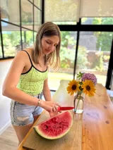 Tankini de lycra con breteles ajustables.