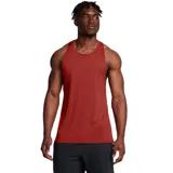 Musculosa deportiva Under Armour Vanish Energy de color rojo, con cuello redondo y diseño sin mangas para mayor libertad de movimiento en entrenamientos.