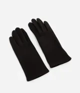Guantes negros de poliéster y poliuretano, con detalle touch screen en uno de los dedos.