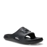 Sandalias tipo ojota Under Armour modelo Locker, color negro, con diseño ergonómico y logo de la marca en relieve sobre la banda superior.