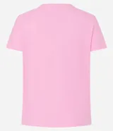 Blusa de algodón de manga corta y cuello en V, de diseño liso en color tostado.