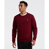 Buzo de cuello redondo en color bordó, con puños y cintura acanalados. Presenta el logo bordado de la marca en el pecho.