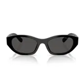 Lentes de sol Miu Miu modelo A03 con armazón de acetato negro y lentes oscuros.
