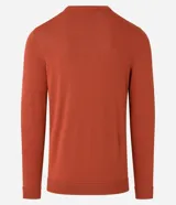 Suéter masculino de cuello redondo y manga larga, confeccionado en tejido de punto liso. Presenta un diseño básico y versátil, ideal para uso diario.