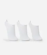 Kit de tres pares de medias invisibles deportivas de la marca Lupo, confeccionadas en tejido de algodón suave y resistente, con diseño ergonómico y logo de la marca en la parte superior.