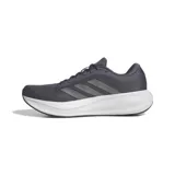 Championes de running Adidas Response Runner 2, color gris oscuro con entresuela blanca y las clásicas tres tiras de la marca en los laterales. Diseñados con capellada de malla transpirable y amortiguación Cloudfoam.