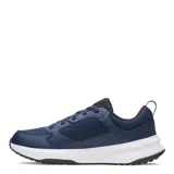 Championes de entrenamiento Under Armour modelo Charged Edge, color azul con detalles en turquesa y suela blanca. Presentan diseño con logo lateral y cierre de cordones.