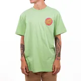 Remera verde oliva de manga corta con logo de Santa Cruz estampado en el pecho.