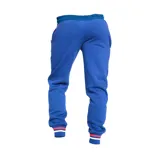Pantalón de jogging azul marino con cintura elástica ajustable, bolsillos laterales con cierre y logo del Club Nacional de Football estampado en la pierna izquierda.