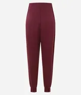 Pantalón deportivo tipo jogger color bordó, confeccionado en tejido de modal con poliéster y elastano. Presenta cintura fija, recortes estratégicos en el diseño y terminación ajustada en la botamanga.