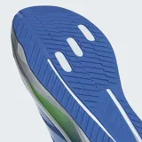 Championes de running Adidas Duramo SL 2, color azul con detalles en celeste y suela blanca con acento verde. Confeccionados en malla transpirable y material sintético, cuentan con amortiguación LIGHTMOTION y suela Adiwear de alta resistencia.