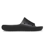 Sandalias Crocs Classic color negro, con agujeros en la parte superior y suela texturizada.