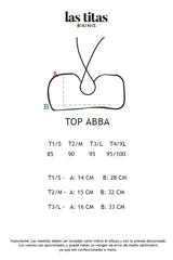 Top de bikini entero color naranja, con tiras cruzadas al cuello y espacio para almohadillas.