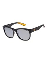 Lentes de sol Cat modelo Cts 8028 Americana con armazón negro de estilo cuadrado, cristales polarizados con protección UVA+B y detalle de logo en la patilla.
