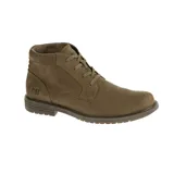 Bota de media caña CAT Footwear modelo Brock para hombre, color marrón, confeccionada en cuero tipo nobuck, con forro interno de tela respirable y plantilla antimicrobiana de microfibra. Suela de goma duradera y de gran tracción.