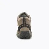 Bota de senderismo de media caña Merrell, confeccionada en ante y malla impermeable. Cuenta con puntera protectora de goma, entresuela de espuma EVA para mayor estabilidad y suela de goma adherente con tracción duradera.