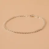 Pulsera de eslabones tipo Bismark, confeccionada en plata 925 con acabado brillante.