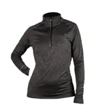 Buzo deportivo Topper modelo Running Layer, de color negro melange, con cierre frontal parcial y cuello alto.