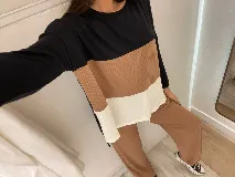 Remerón manga larga combinado, confeccionado en morley viscosa, tela cómoda, elastizada y con caída.