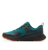 Championes de trekking Columbia Konos Trs Omni-Max para hombre, en color verde azulado y negro con detalles en naranja. Empeine de malla transpirable con sobrecapas sin costuras y suela dentada para mayor tracción.