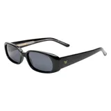 Lentes de sol I-Sea modelo Savoy, de marco ovalado y angosto en color negro, con cristales oscuros polarizados y protección UV.