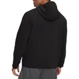 Campera deportiva Under Armour modelo Unstoppable Fleece, color negro, con capucha, cierre frontal completo y logo sutil en el pecho.