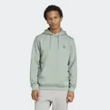 Canguro con capucha color verde claro, con cordones ajustables y bolsillo tipo canguro. Logo del trifolio bordado en el pecho.