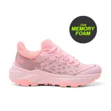 Championes deportivos American Sport modelo Michel Lady, color rosa con suela blanca y detalles en tejido calado.