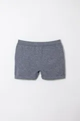 Boxer corto de microfibra y algodón en color gris melange, con diseño ajustado y elástico en la cintura.