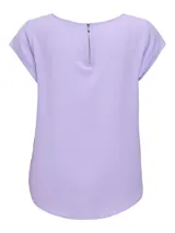 Camiseta básica negra de manga corta, con cuello redondo y diseño de espalda más larga.