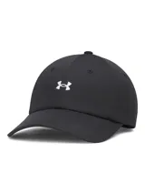 Gorra de béisbol de perfil bajo, color negro, con tejido de punto transpirable y logo de la marca bordado en blanco en el panel frontal. Cuenta con cierre ajustable en la parte trasera.