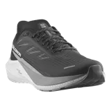 Championes de running Salomon Aero Blaze 2 de color negro con suela y entresuela gris, tecnología energy foam y capellada de malla transpirable con el logo de la marca en el lateral.