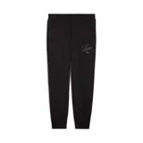 Pantalón de jogging Puma Essentials color negro, con cintura elástica y logo de la marca bordado en la pierna izquierda.