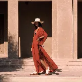 Sandalias de cuero color marrón con textura efecto cocodrilo, diseño de tira ancha en el empeine, tira trasera ajustable y suela plana con plataforma baja.