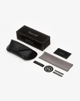 Gafas de sol Hawkers unisex, modelo Warwick, con montura redonda Carey Grey y lentes Rose Gold.