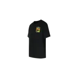 Remera negra de manga corta Casablanca con logo estampado en el pecho en efecto mapa de calor.