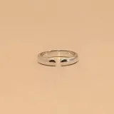 Anillo abierto de plata 925, con banda de 3.5 mm de ancho.