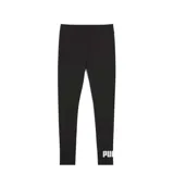 Calza Puma Logo Leggings negra con logo blanco en la pierna izquierda.