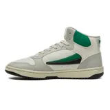 Championes de caña alta Fila FX-33 High, color blanco con detalles en verde y negro.
