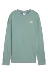 Buzo Puma Relaxed Crew de color verde militar, con cuello redondo y el logo de la marca bordado en el pecho.